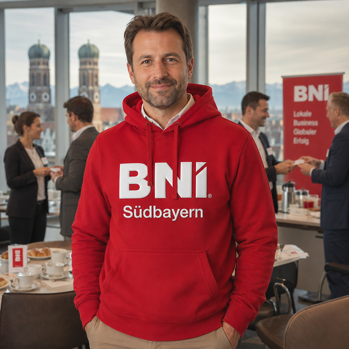 Kapuzenpullover – Südbayern, Logo groß